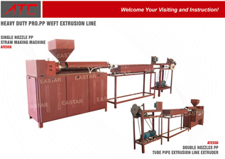 Heavy duty professional pp tube pipe weft extrusion line